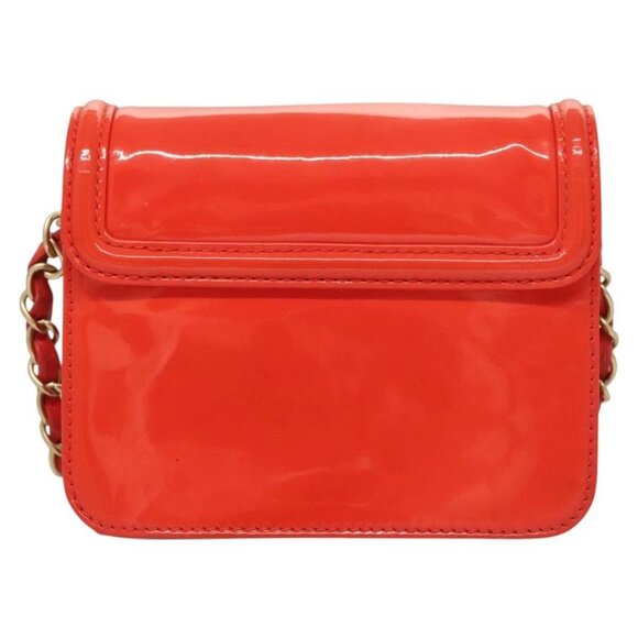 CHANEL Chain Shoulder Wallet Enamel Orange Gold - Picture 2 of 16